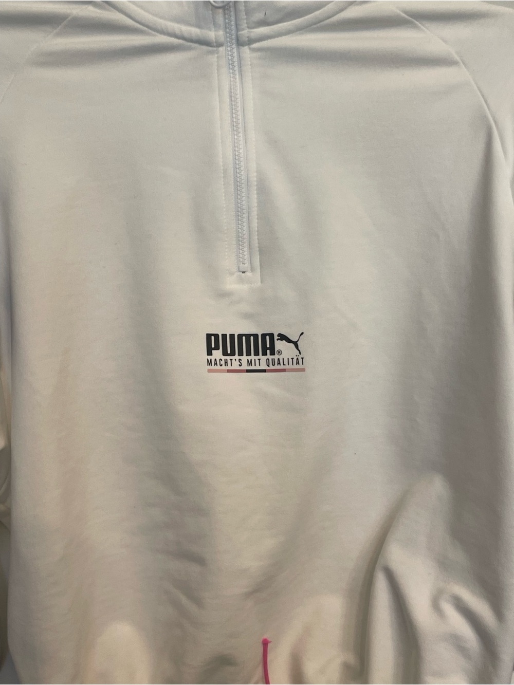 Puma White and Black Half-Zip Crop Sweatshirt - Picture 3 of 9